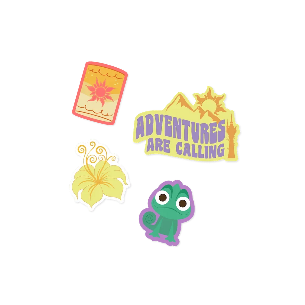 FreeSip Rapunzel Disney Princess Collection in lilac purple with peach lid, lavender flip cap, yellow carry loop, and pink push-button, lid open showing purple straw and stainless steel interior